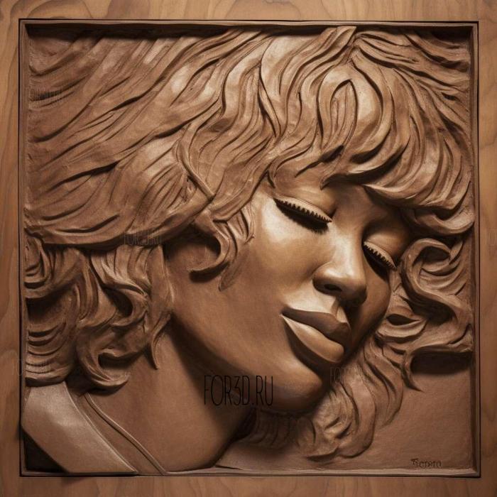 Whitney Houston 2 stl model for CNC